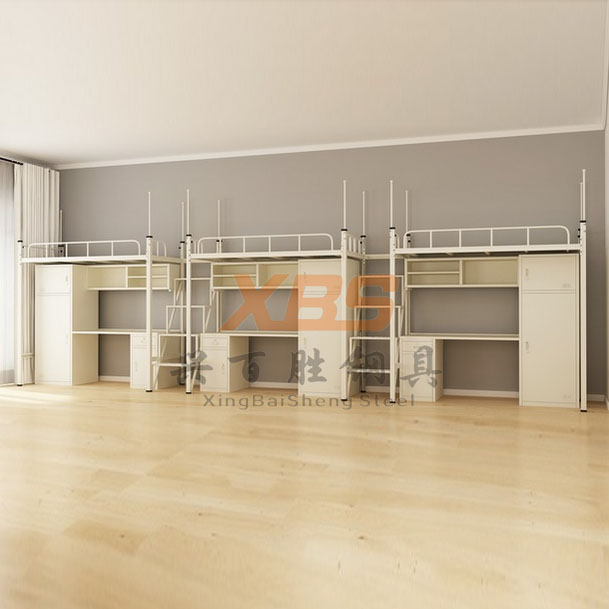 深圳産(chǎn)品展示廠家,2018新(xīn)款鐵床 三聯三人上住下學(xué)習公(gōng)寓床 尺寸支持訂做