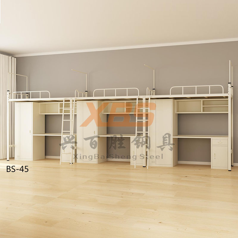 深圳産(chǎn)品展示廠家,興百勝新(xīn)款公(gōng)寓鐵床 三連三人位公(gōng)寓床 顔色尺寸支持訂做